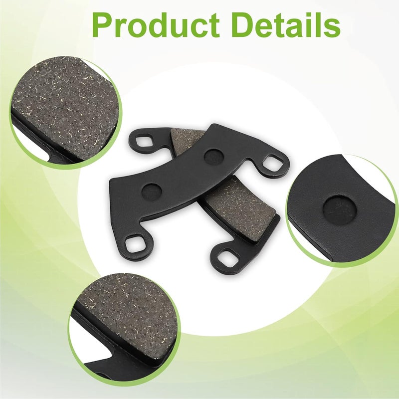 ZICOO Front and Rear Brake Pads for Polaris RZR XP 1000 EPS 2014-2022, RZR 1000 XP 4 Except Premium Edition 2014-2021, Ranger 570 700 800 Crew 700 2008-2019 - Image 4